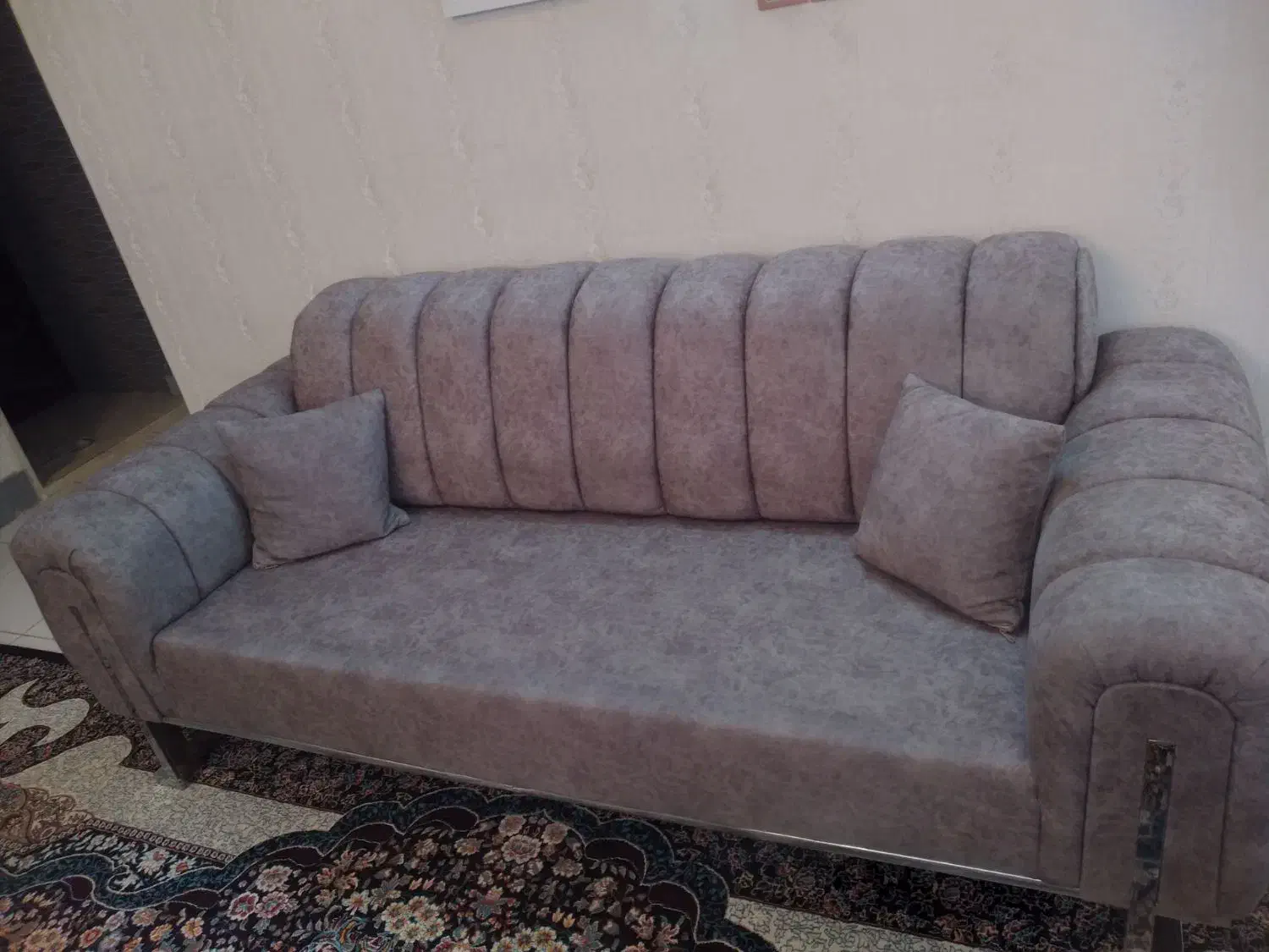 مبلمان 9نفره ی طوسی نو در حد جهاز|مبلمان خانگی و میز عسلی|خرم‌آباد, |دیوار