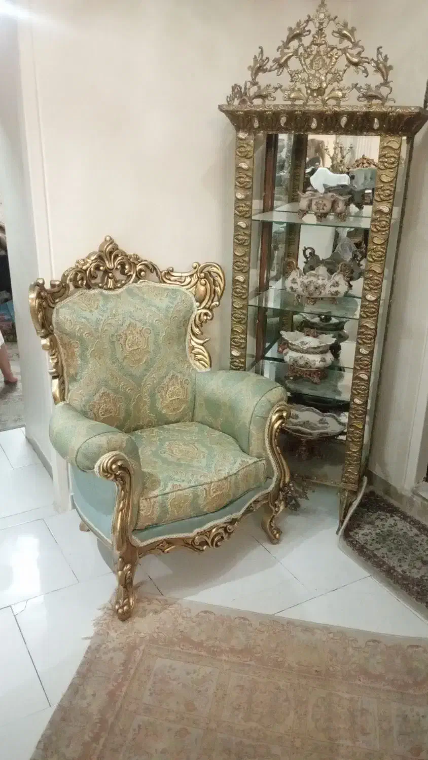 ست مبلمان ۹ نفره سلطنتی ورق طلاو نهار خوری ۱۰ نفره|مبلمان خانگی و میز عسلی|تهران, ائمه اطهار|دیوار