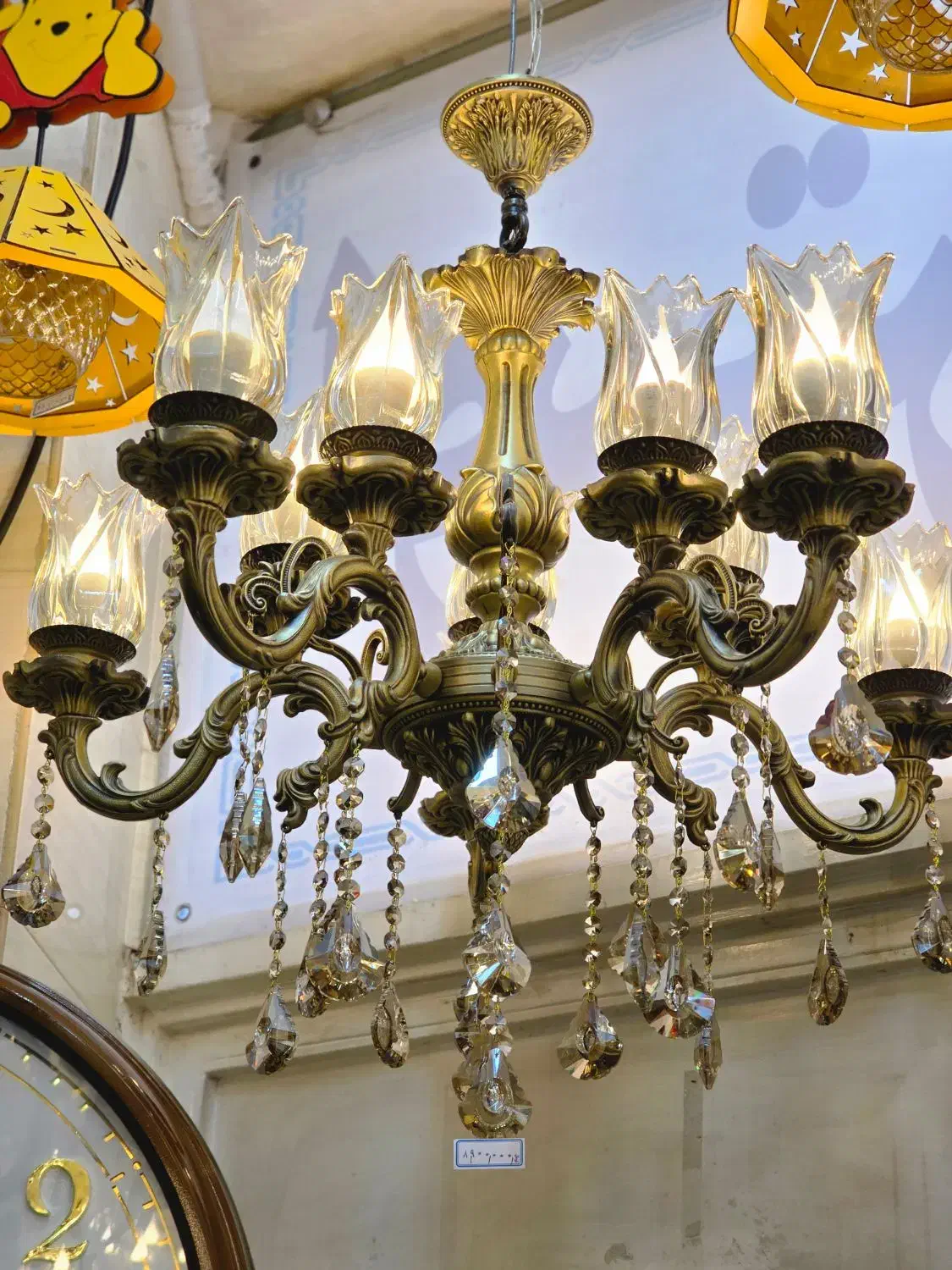 لوستر ده لامپ بزرگ|لوستر و چراغ آویز|خوی, |دیوار