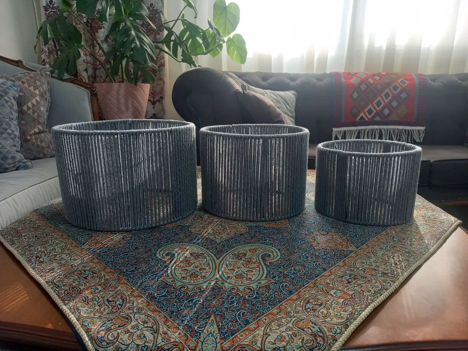 مکرومه|لوستر و چراغ آویز|تهران, قصر فیروزه ۲|دیوار