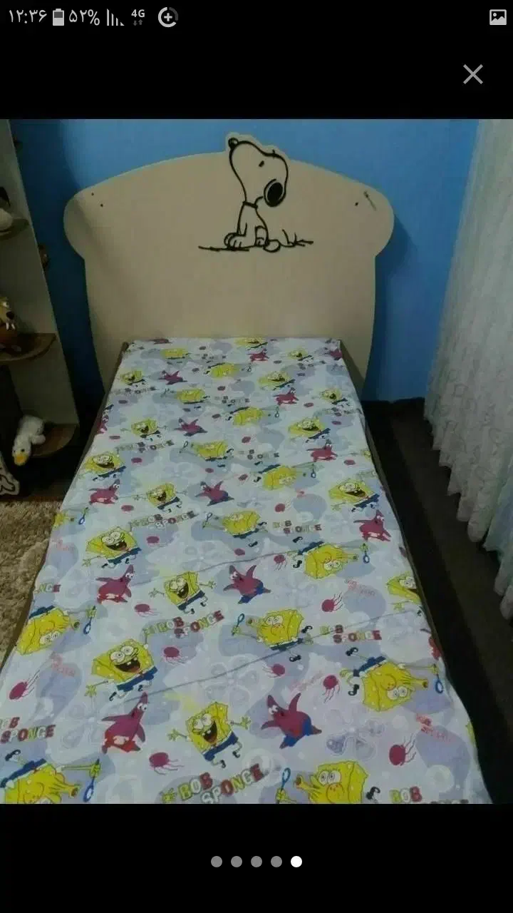 تخت وکمد طرح اسنوپی|تخت و سرویس خواب|بندر انزلی, سید آسیه|دیوار