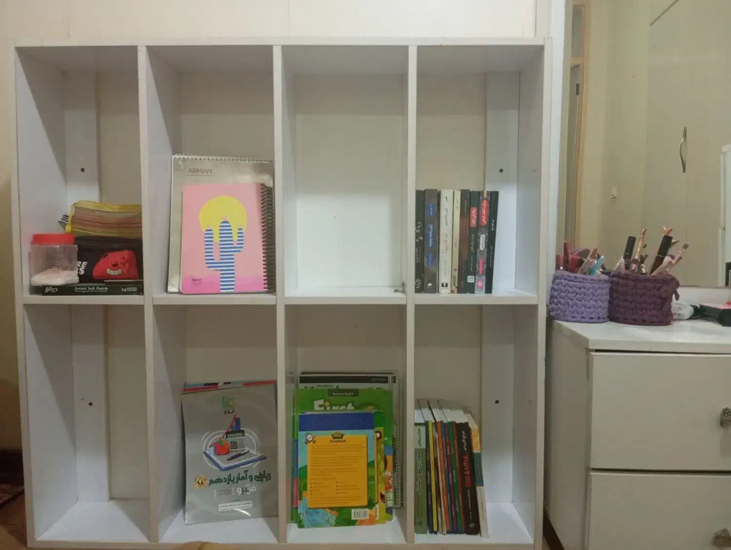 کتابخانه|کتابخانه، شلف، قفسه‌های دیواری|اهواز, کوی جواهری|دیوار