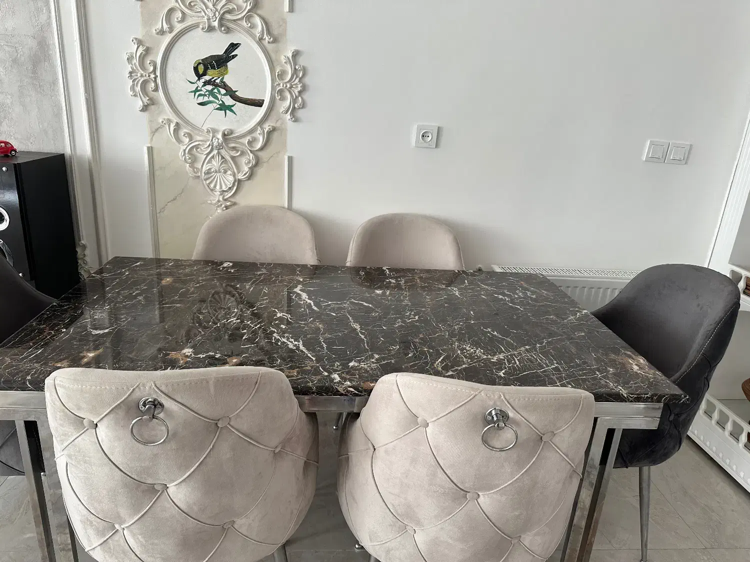 ناهار خوری ۶نفره|میز و صندلی غذاخوری|کاشمر, |دیوار