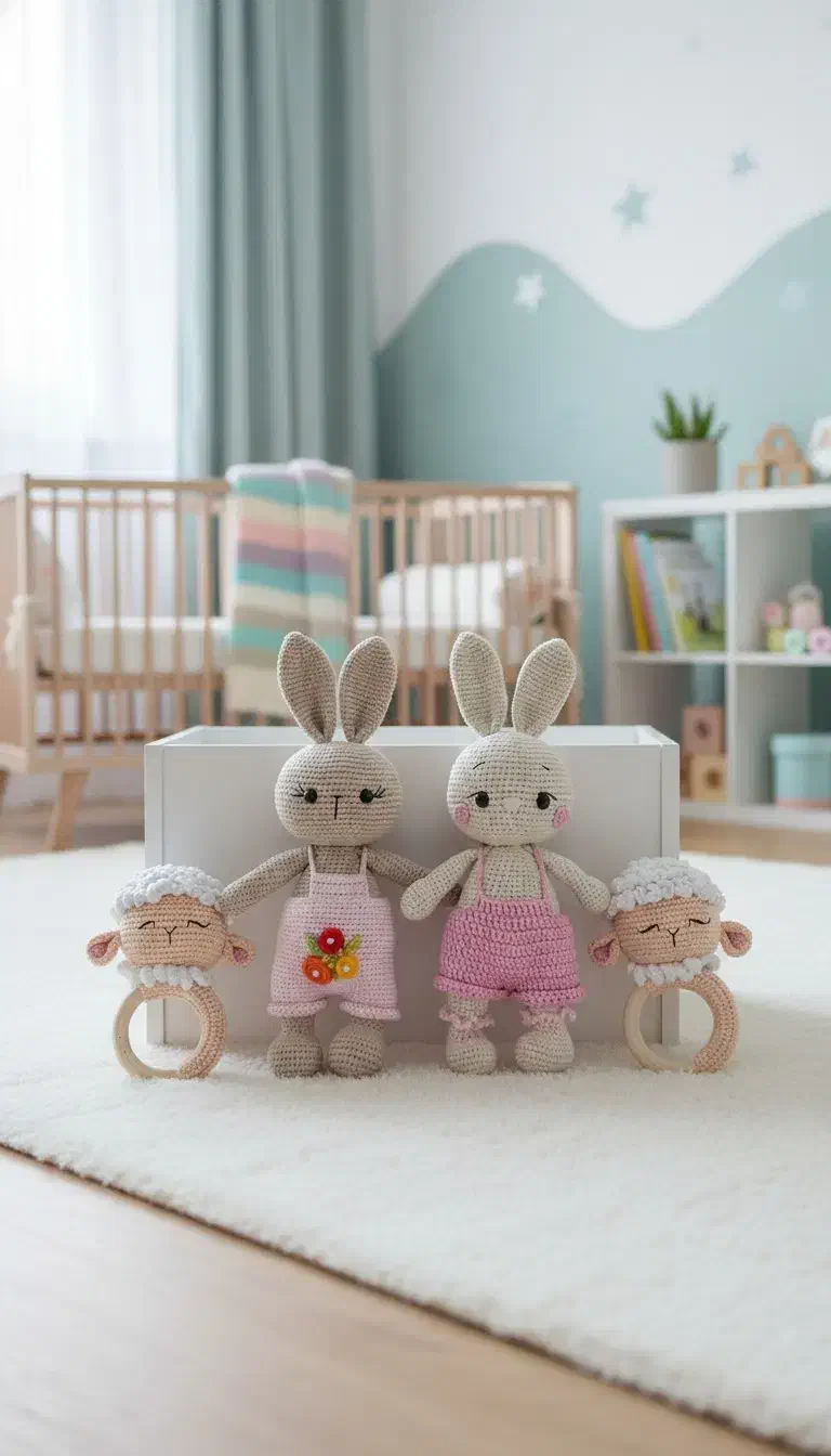 عروسک و جغجغه بافتنی|اسباب‌بازی بچه|بندرعباس, |دیوار