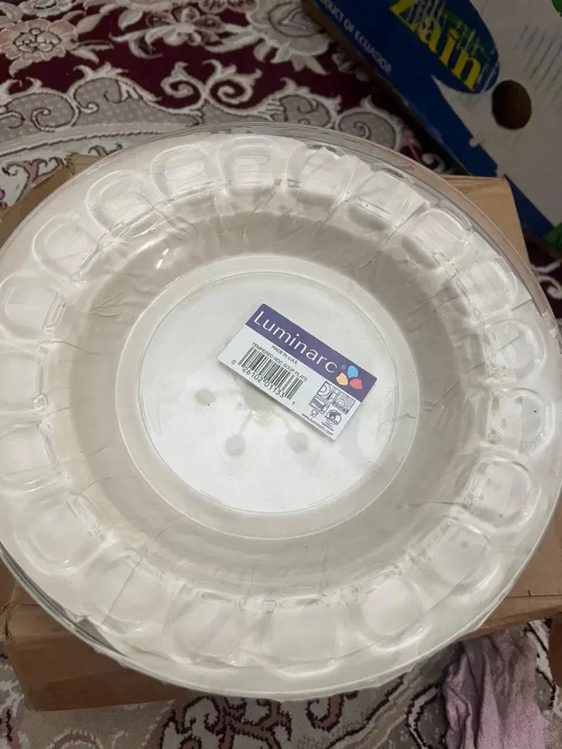 یک دست بشقاب عینکی خورشت خوری لومینارک اصل|ظروف سرو و پذیرایی|ری, شهید غیوری (ابن باویه)|دیوار
