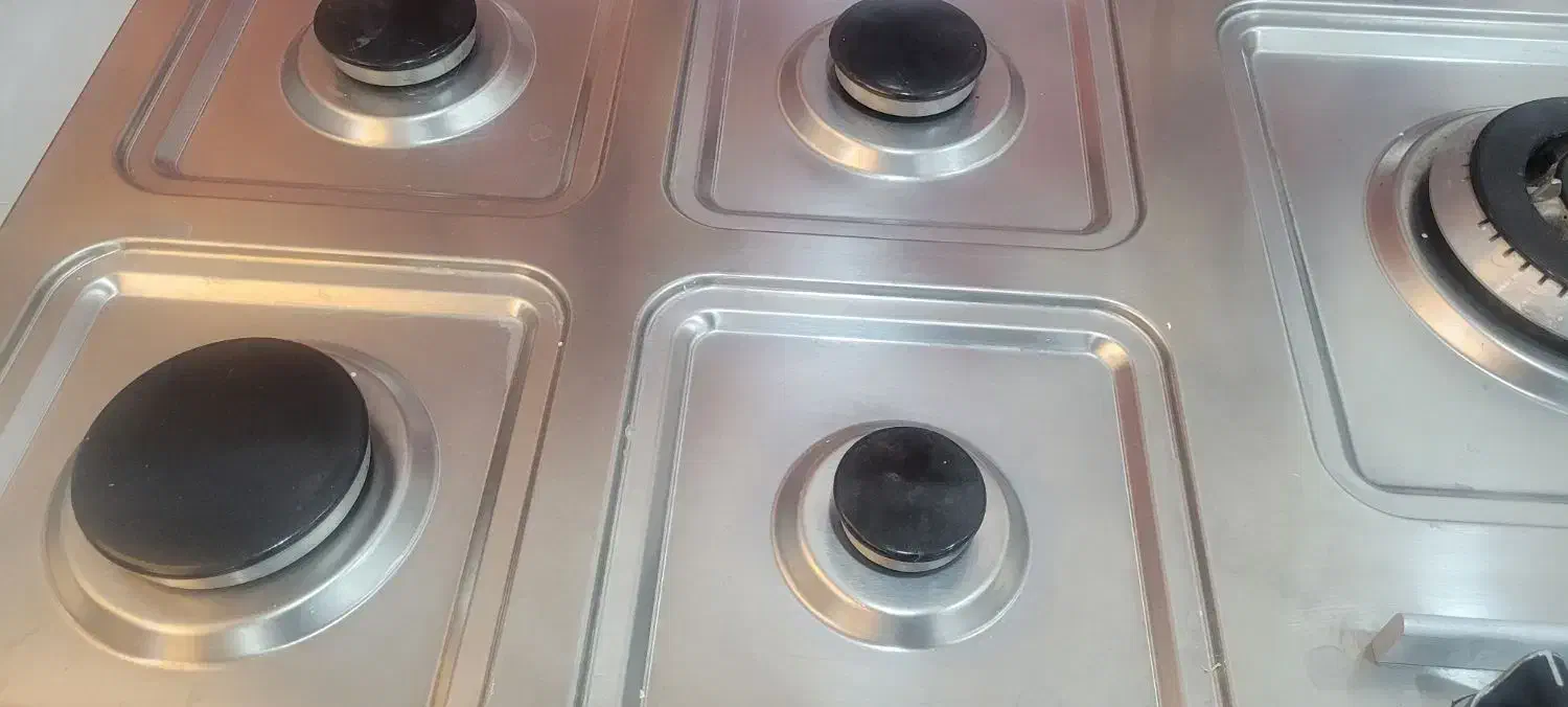 گاز ۵ شعله استیل بیمکث|اجاق گاز و لوازم برقی پختوپز|قائن, |دیوار