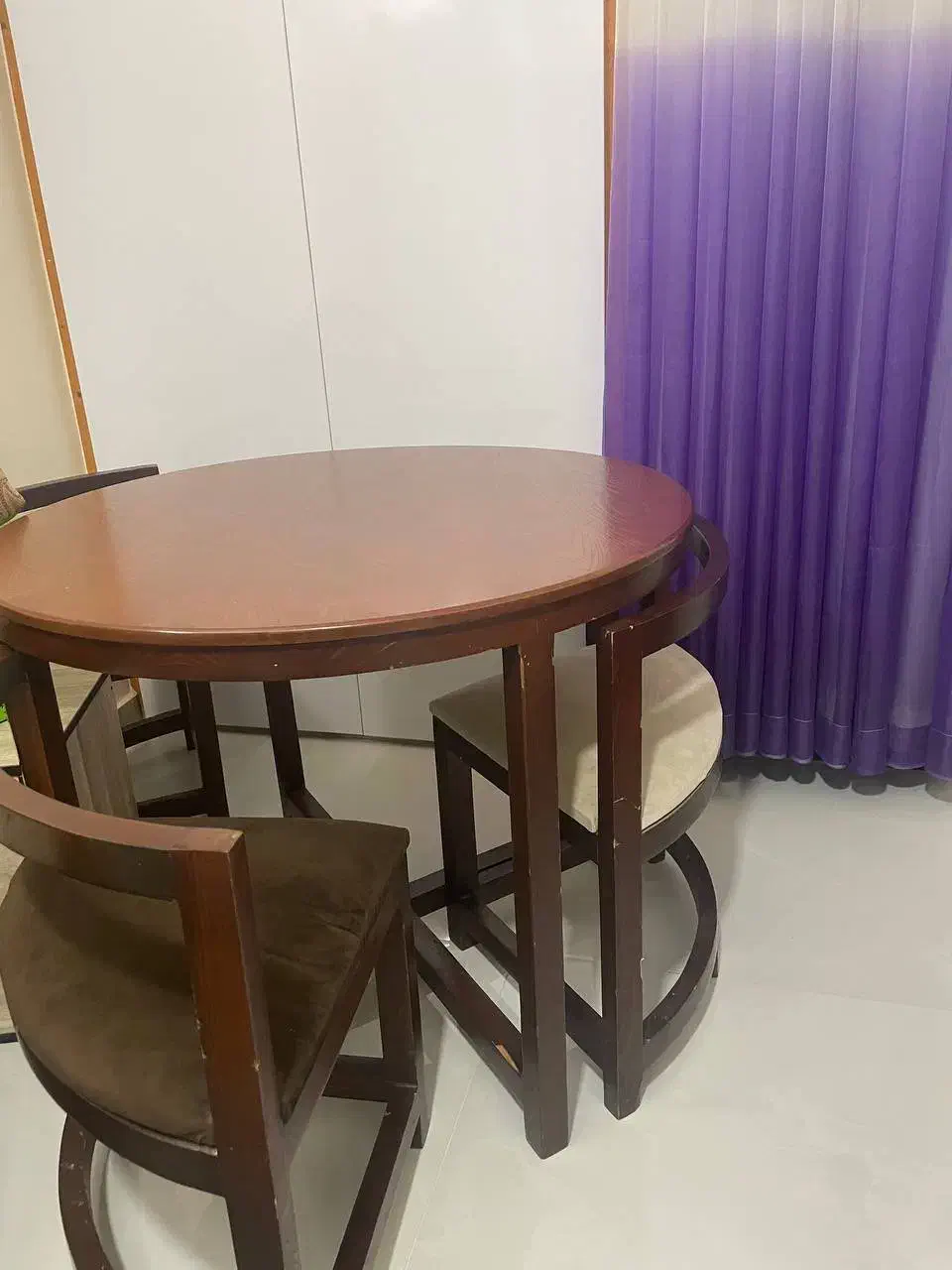 میز ۴ نفره چوبی با صندلی«نهارخوری»|میز و صندلی غذاخوری|قائمشهر, |دیوار