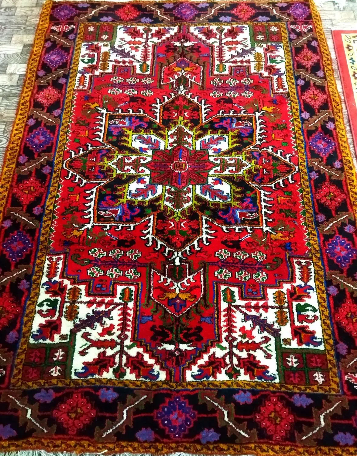 فرش ۶ متری جفت هریس بارماخ توخوش|فرش|تبریز, |دیوار