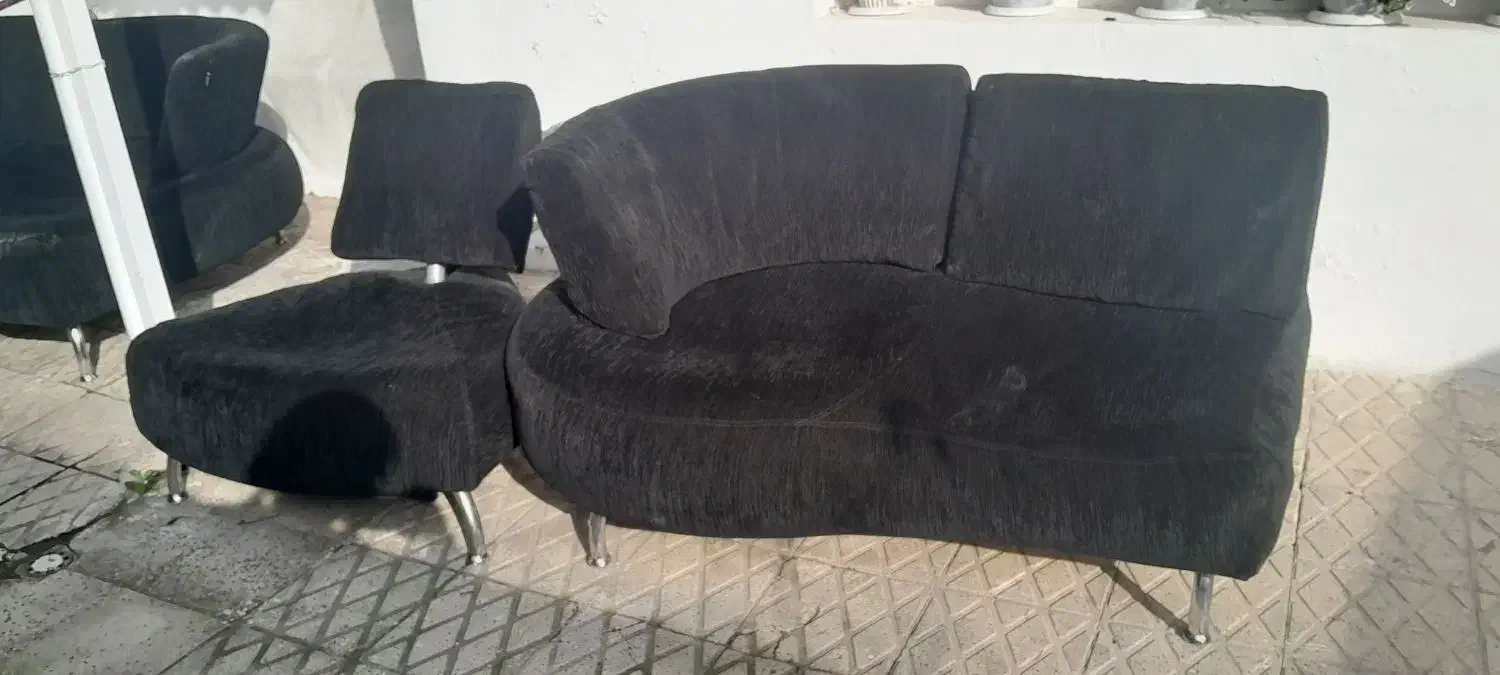 مبل مشکی|مبلمان خانگی و میز عسلی|رشت, لاکان|دیوار