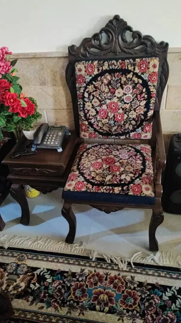 میز تلفن کار چوب فرش دست بافت کرمان|میز تلفن|رفسنجان, |دیوار