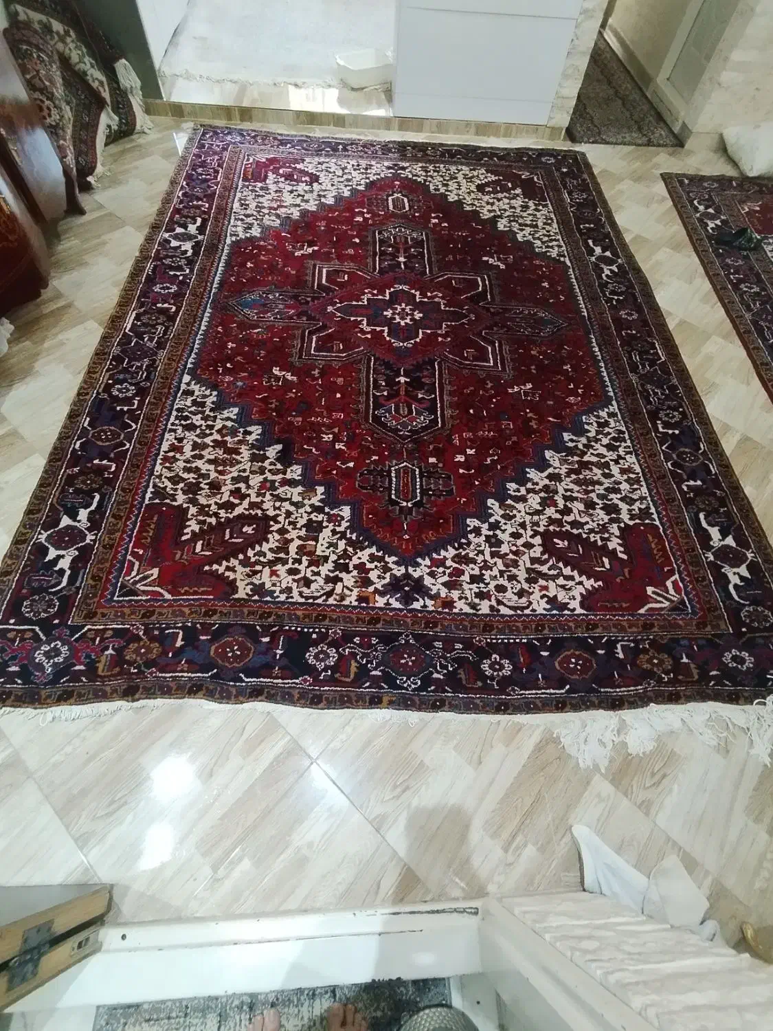 فرش دستبافت جفت 9متر مهربان50ساله گوشت دار در حدنو|فرش|تهران, نعمت‌آباد|دیوار