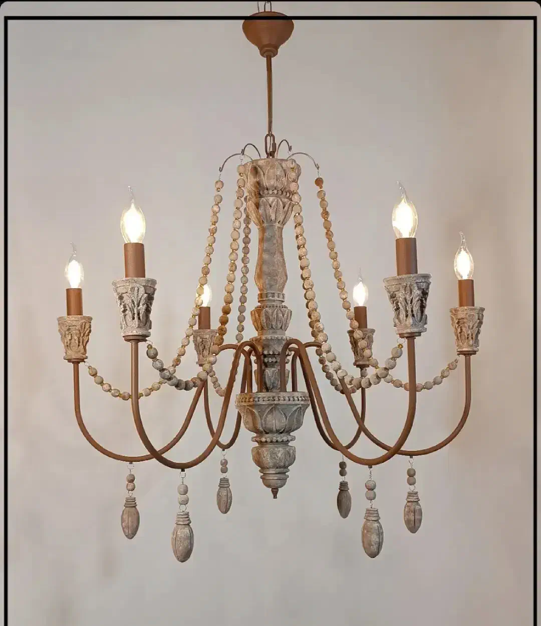 لوستر ریسه چوبی تولیدی عالیجناب|لوستر و چراغ آویز|مشهد, شهرک رازی (شهرک غرب)|دیوار