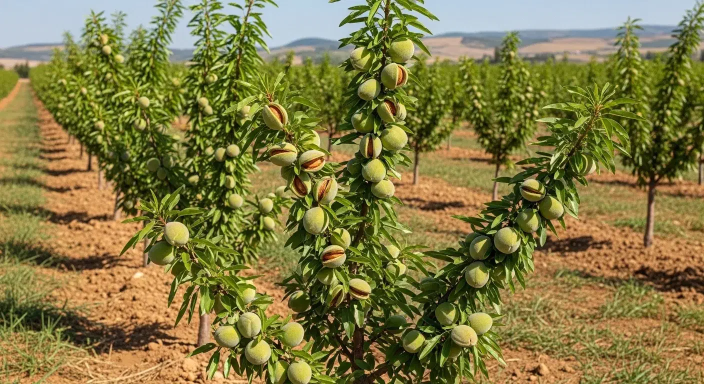 نهال بادام شیرین آذر پرطرفدار آماده فروش است.|گل و گیاه طبیعی|خسروشاه, |دیوار