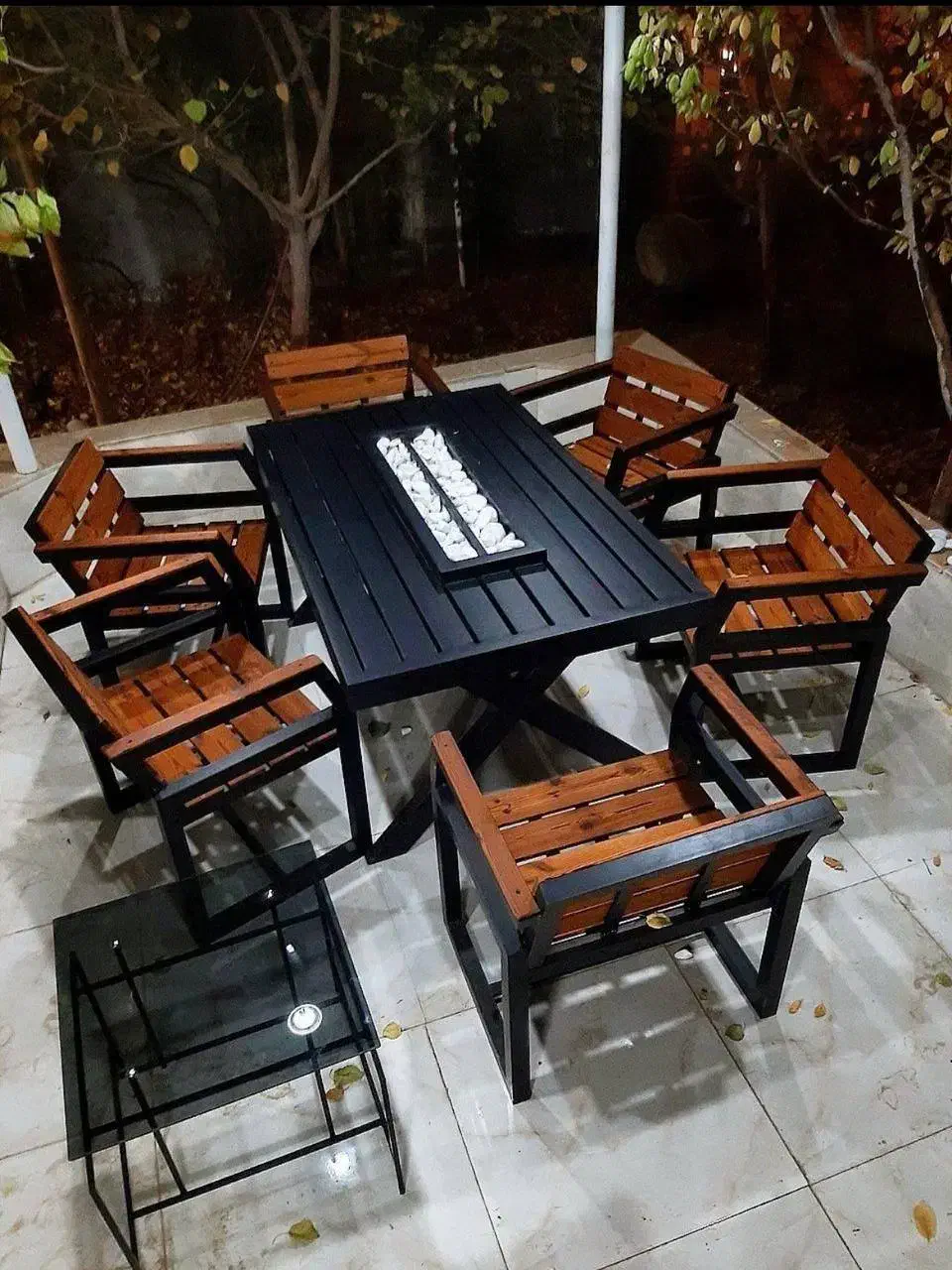 ست 6نفره میز اتشدان و صندلی مناسب برای فضای باز|میز و صندلی غذاخوری|اصفهان, گلستان|دیوار
