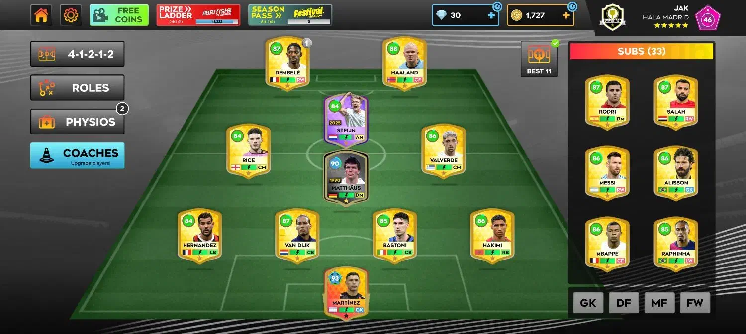 دریم لیگ ۲۰۲۵|کنسول، بازی ویدئویی و آنلاین|خوشرودپی, |دیوار