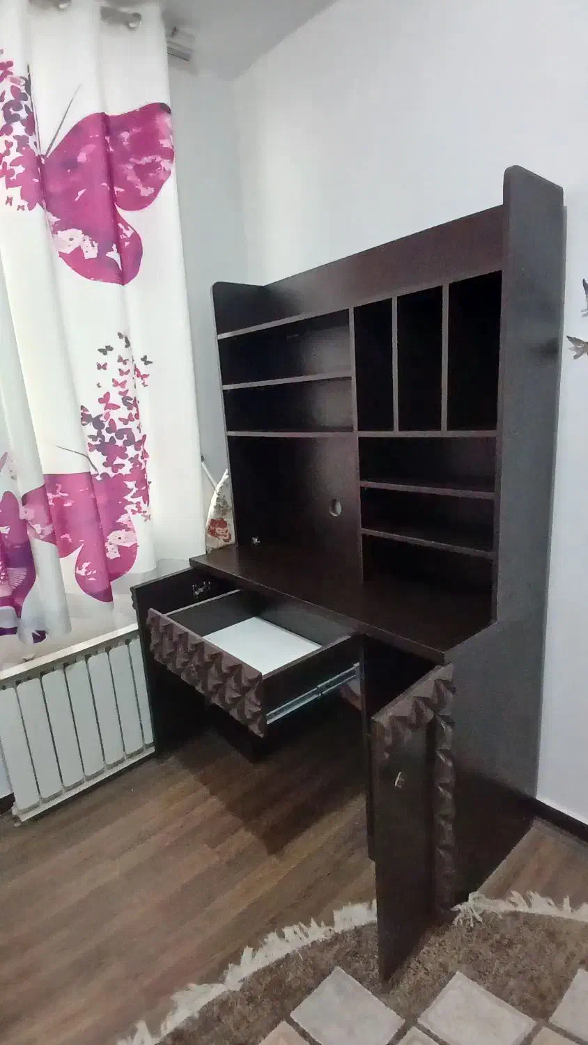 کتابخانه و میز تحریر|کتابخانه، شلف، قفسه‌های دیواری|تهران, باغ فیض|دیوار