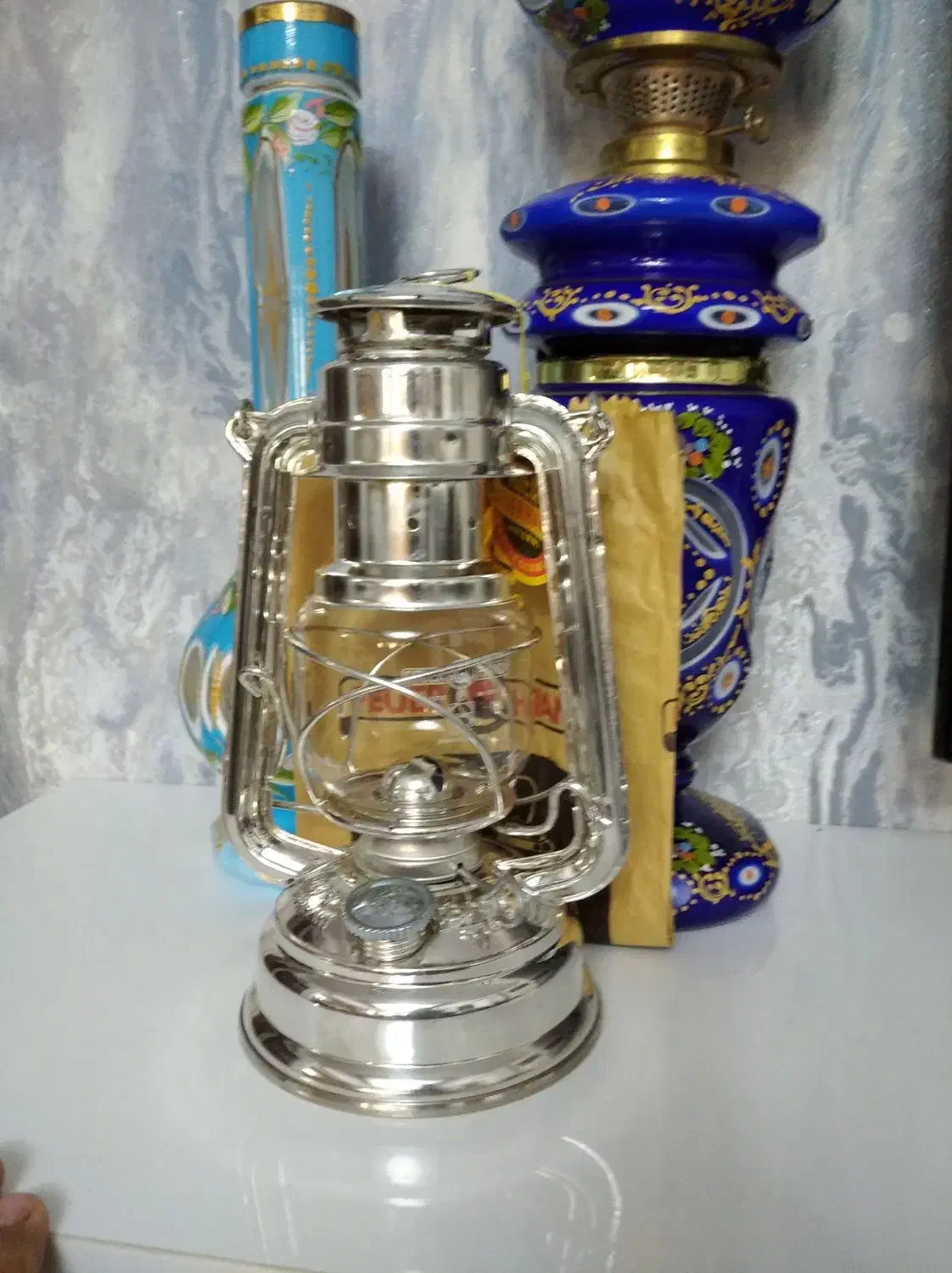 فانوس نفتی آلمانی قدیمی آکبند با پاکت|کلکسیون اشیاء عتیقه|اندیشه, شهرک صدف|دیوار