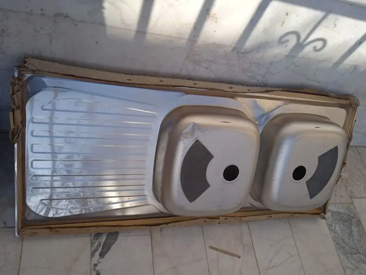 سینک دو قلو|آب‌چکان و نظم‌دهنده ظروف|الیگودرز, |دیوار