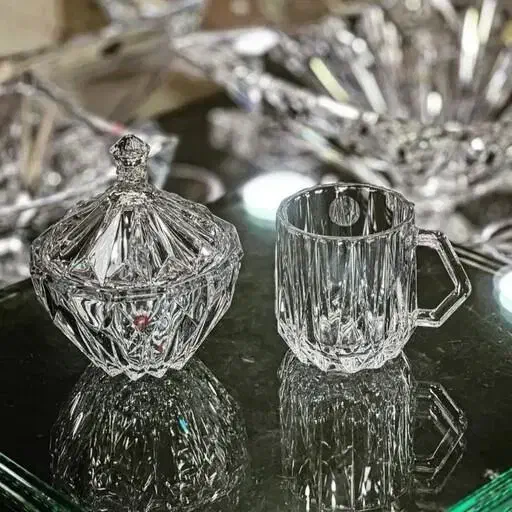 خانواده کریستال مودنا هم تکی هم سرویس|ظروف سرو و پذیرایی|یزد, |دیوار