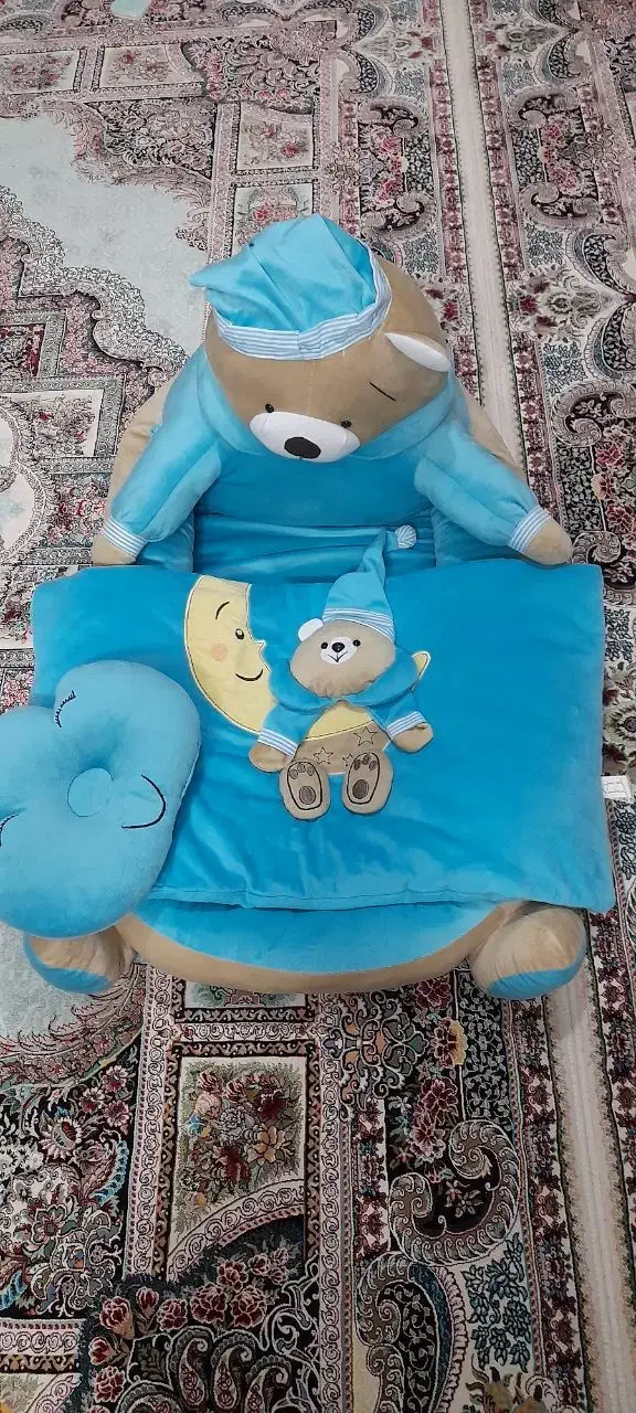 لحاف و تشک خواب نوزاد (مدل خرسی پسرونه)|رختخواب، بالش، پتو|گلستان (تهران), |دیوار