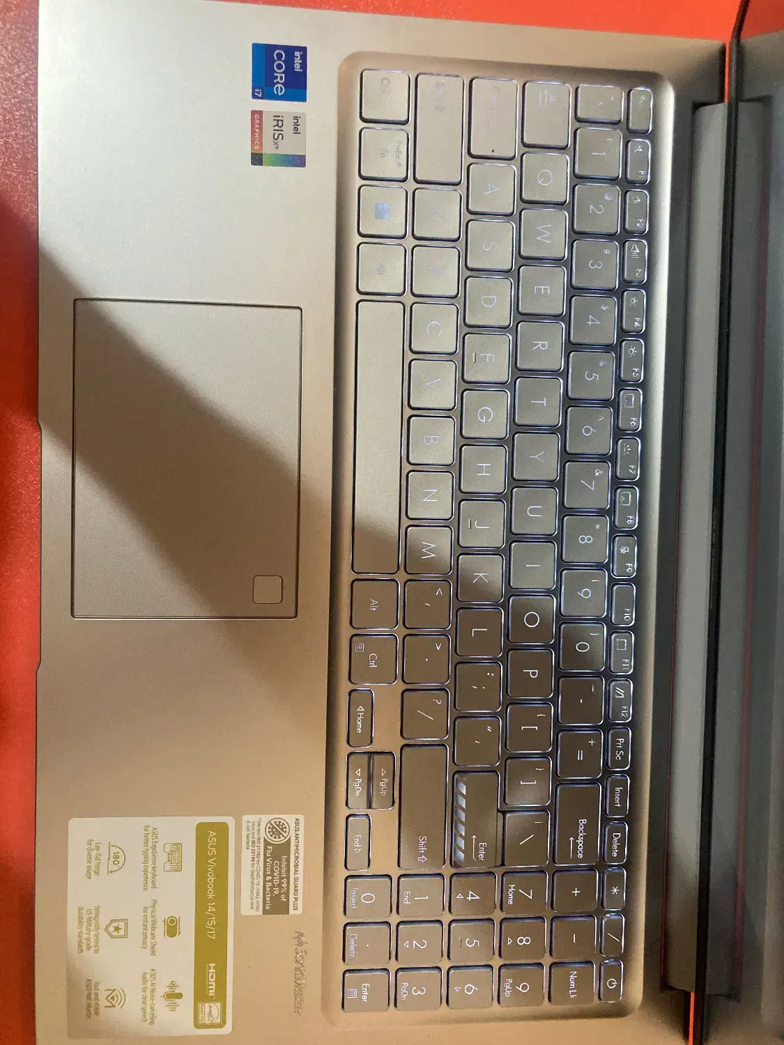 لپتاپ vivobook ایسوس در حد نو نو|رایانه همراه|کرمان, |دیوار
