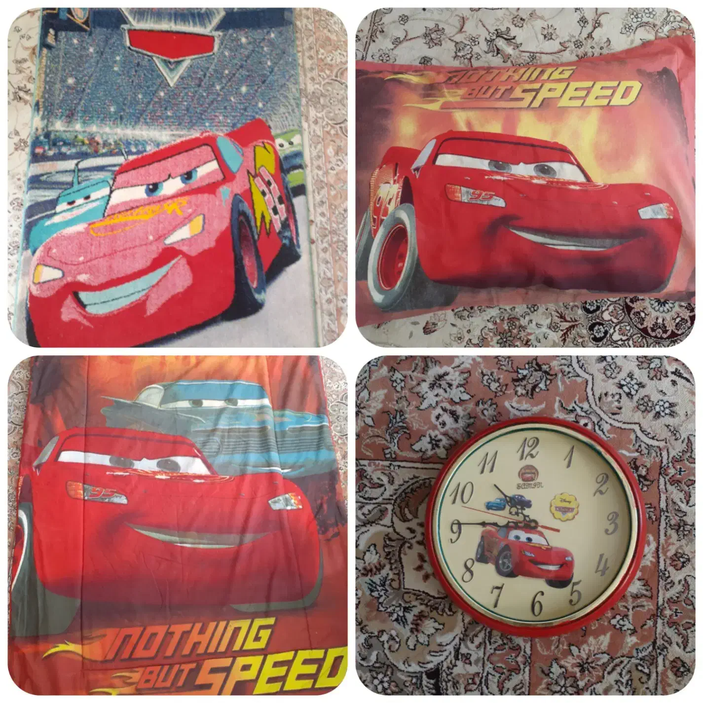 قالیچه اتاق کودک،روتختی و ساعت در حد نو|فرش|خمین, |دیوار