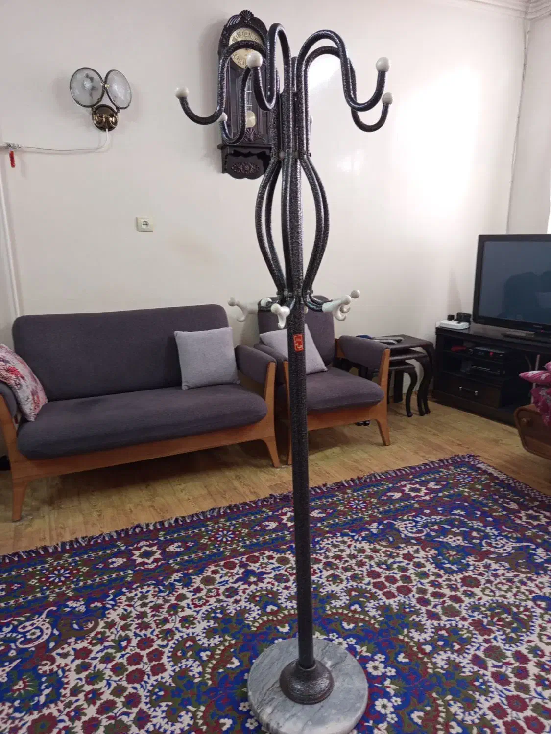 جای لباسی آهنی سالم|بندرخت و رخت‌آویز|رشت, کوی جام جم|دیوار