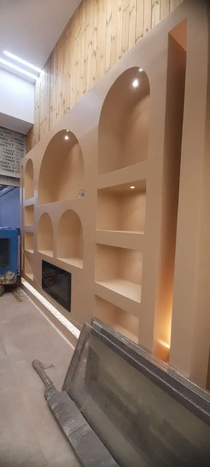 کناف لاین نوری میزTv کمد دیواری کاغذ دیواری شلف|میز تلویزیون|ساوه, |دیوار