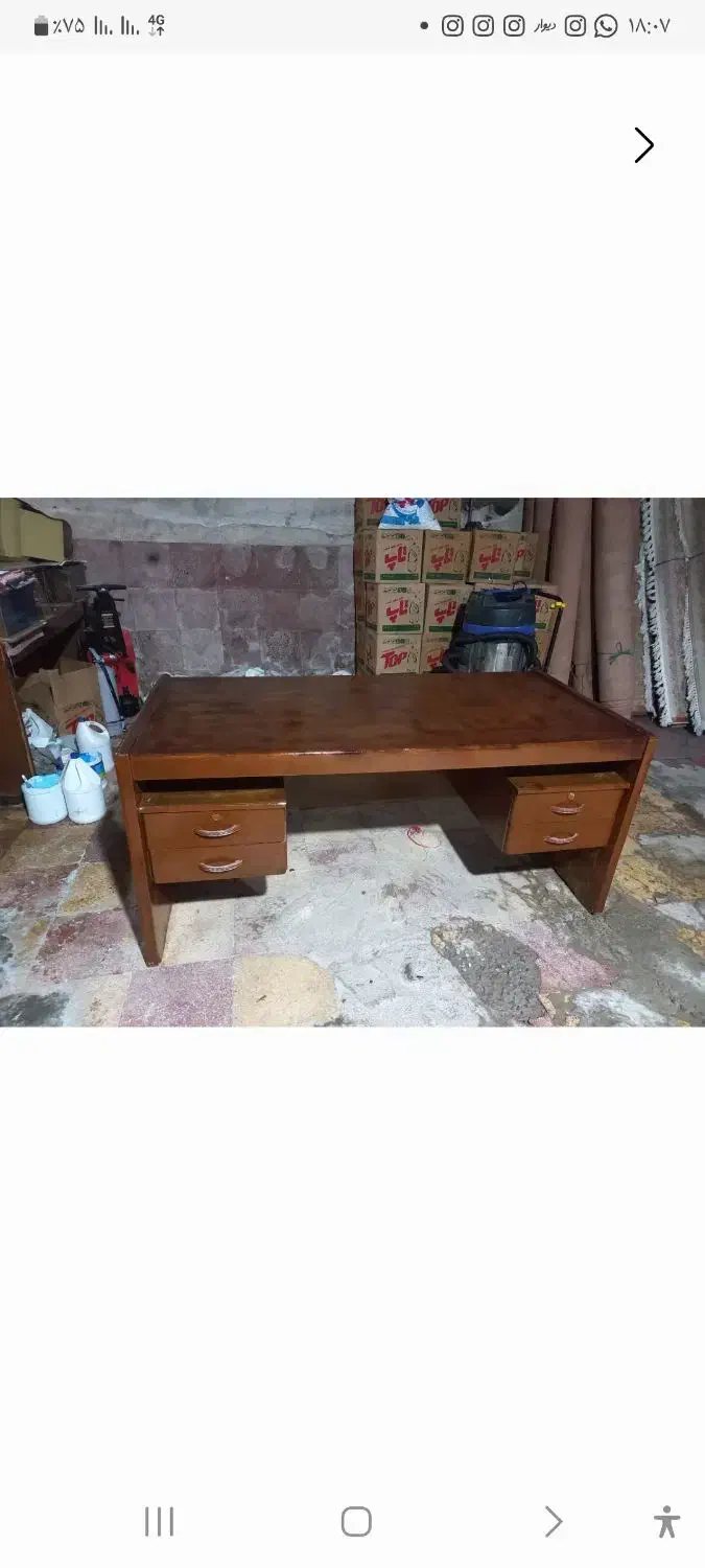 فروش دوعدد میز اداری ویک عدد صندلی چرخشی|دفتر کار|خلخال, |دیوار