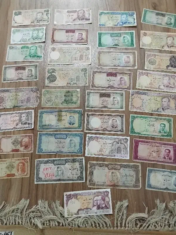 کلکسیون اسکناس شاه بدون تکرار و ۵ بسته اسکناس|کلکسیون سکه، تمبر، اسکناس|ارومیه, |دیوار