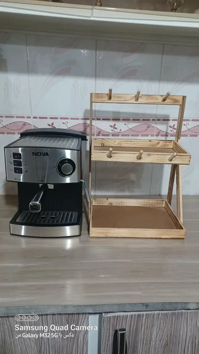 اسپرسوسازهمراه استندچوبی سالم|سماور، چایساز، قهوهساز|سنندج, |دیوار