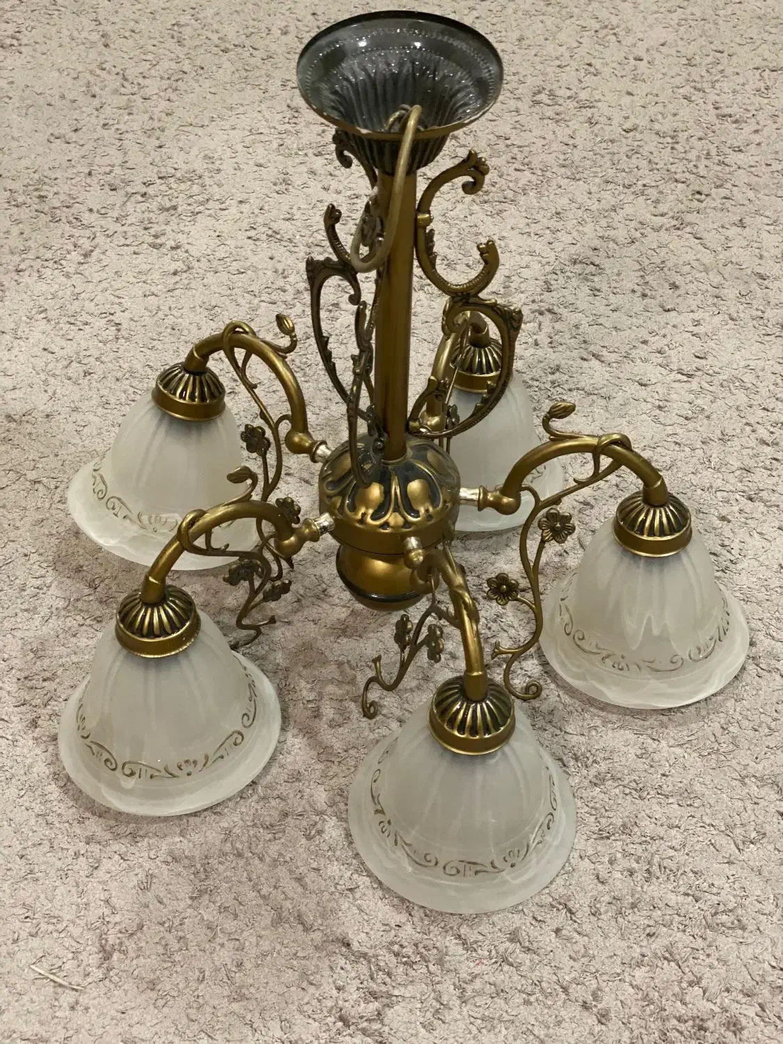 لوسترپنج شاخه|لوستر و چراغ آویز|تهران, سازمان برنامه شمالی|دیوار