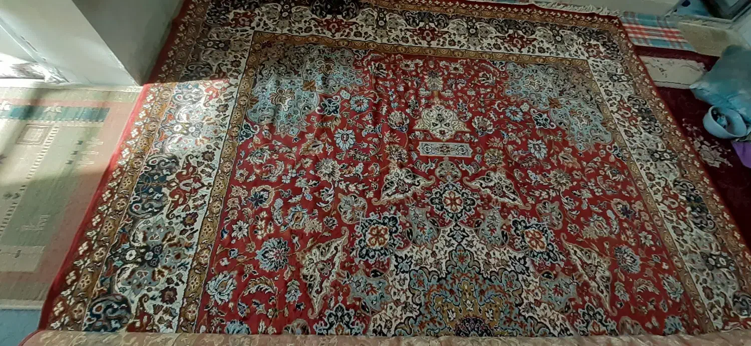 فرش ماشینی نخی ۱۲ متری|فرش|شیراز, ده پیاله|دیوار