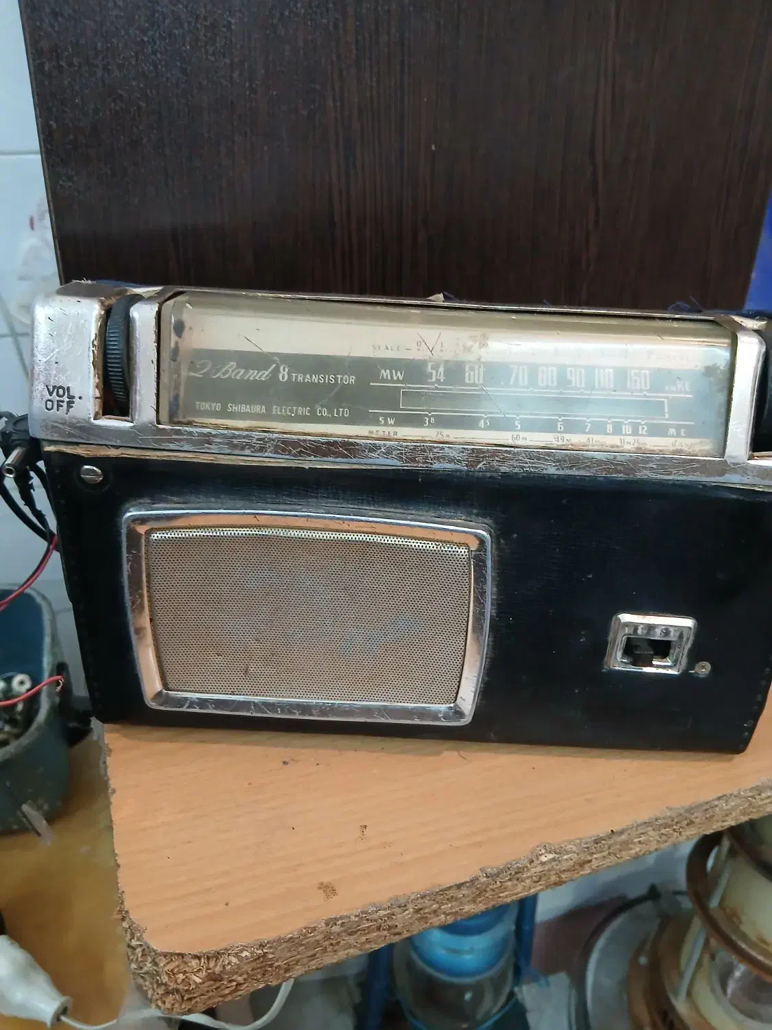رادیو توشیبا قدیمی دهه ۵۰|کلکسیون اشیاء عتیقه|کبودرآهنگ, |دیوار