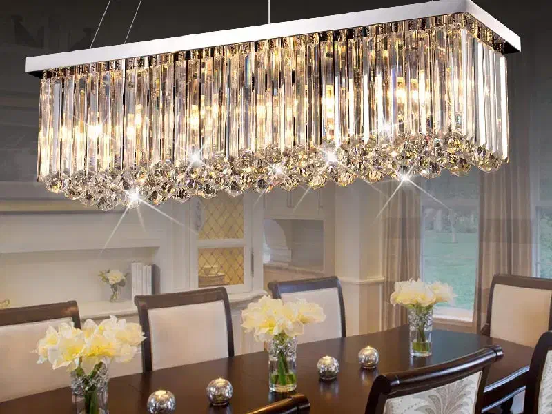 لوستر کریستالی جدید رنگ شاپاینی|لوستر و چراغ آویز|شاندیز, |دیوار