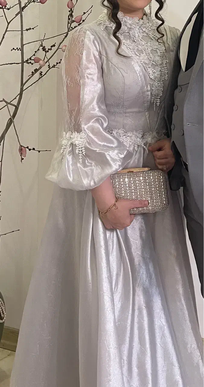 پیراهن مجلسی /۴۰/۳۶/۳۸رنگ نقره ای|لباس|تهران, افسریه شمالی|دیوار