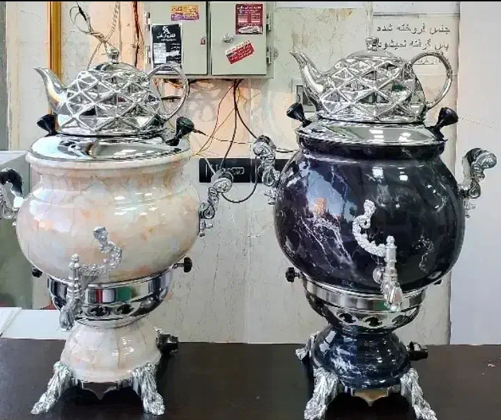 سماور گازی کار تهران/طرح سنگ8.10لیتری قوری سرامیکی|سماور، چای‌ساز، قهوه‌ساز|زاهدان, |دیوار