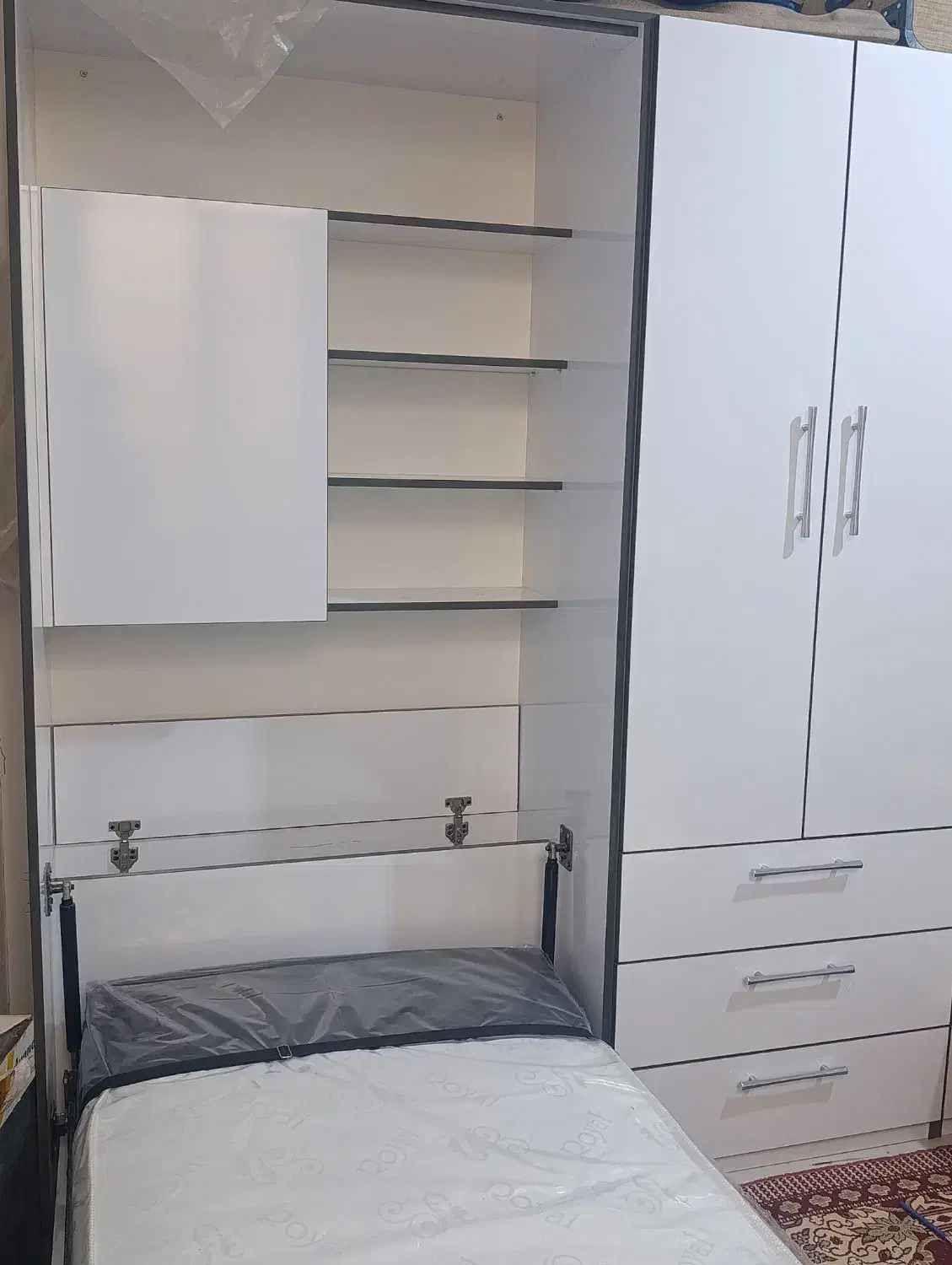 تخت تاشو و کمد|تخت و سرویس خواب|گرمسار, |دیوار