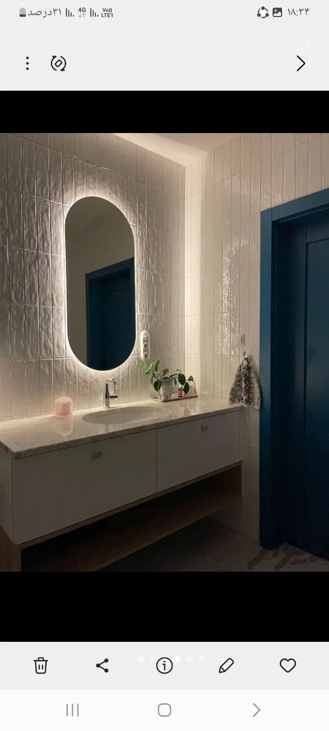 اینه بک لایت نور مخفی چراغدار سرویس بهداشتی|آینه|تهران, سردارجنگل|دیوار