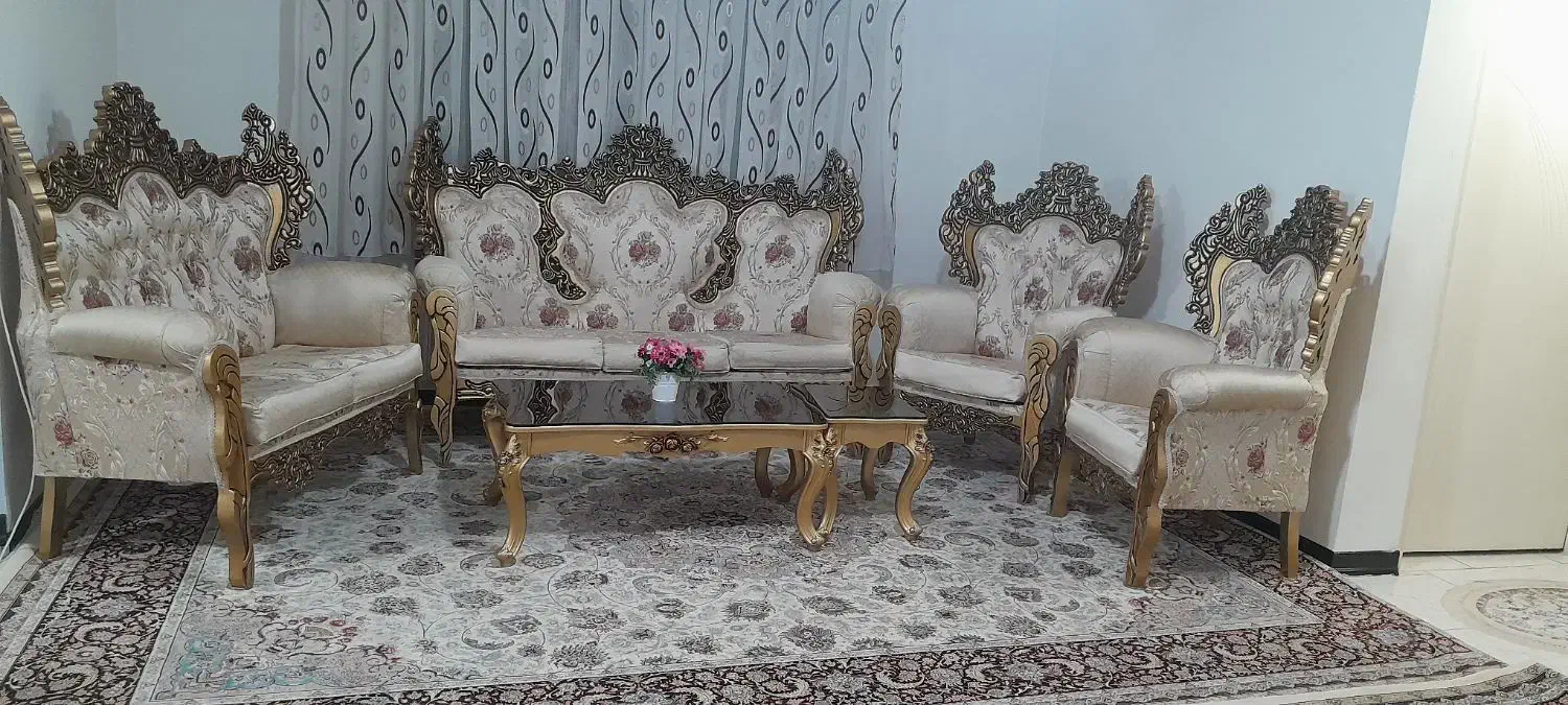 مبل سلطنتی|مبلمان خانگی و میز عسلی|پرند, فاز ۶|دیوار