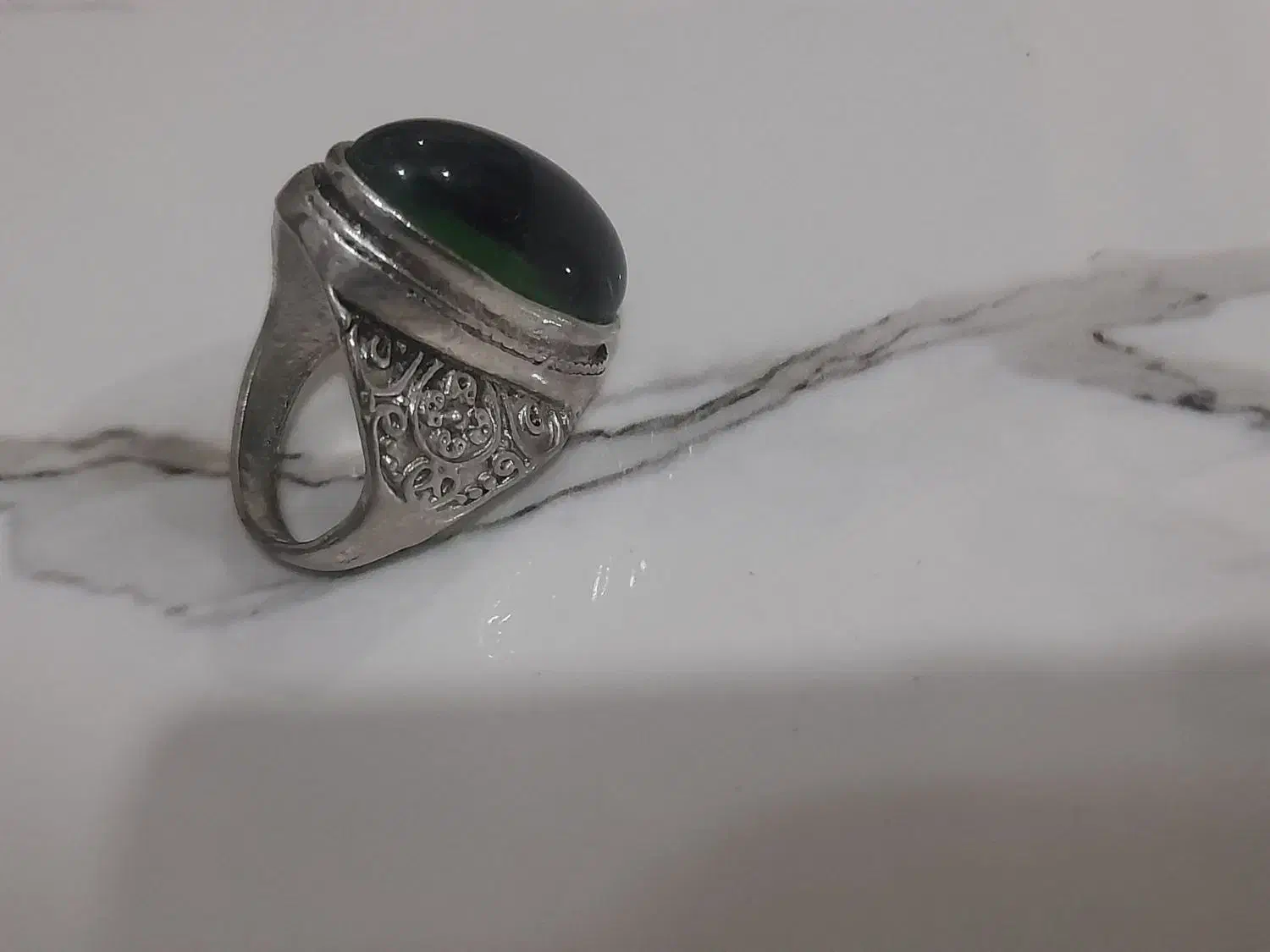 انگشترنقره یشم سبز|جواهرات|بهارستان, |دیوار