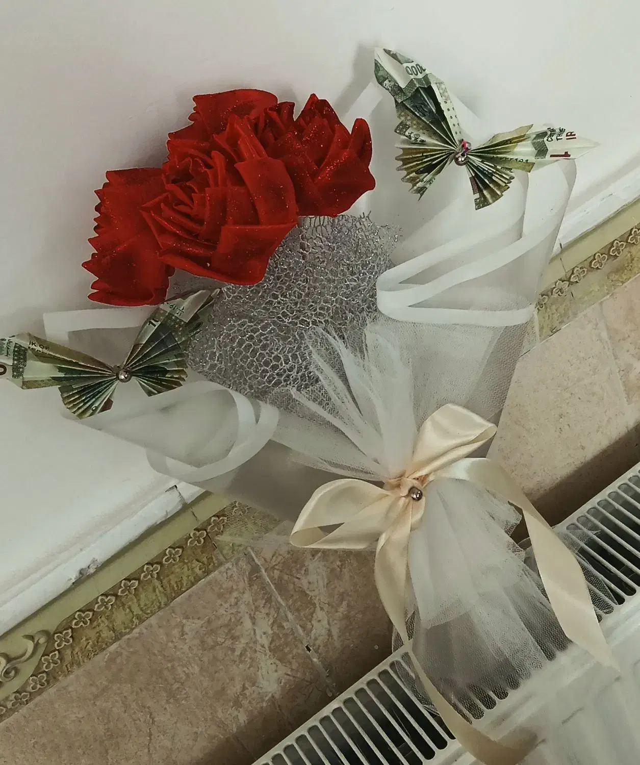 رز رمانی تک شاخه فقط۷۰|گل مصنوعی|ورامین, ورامین|دیوار