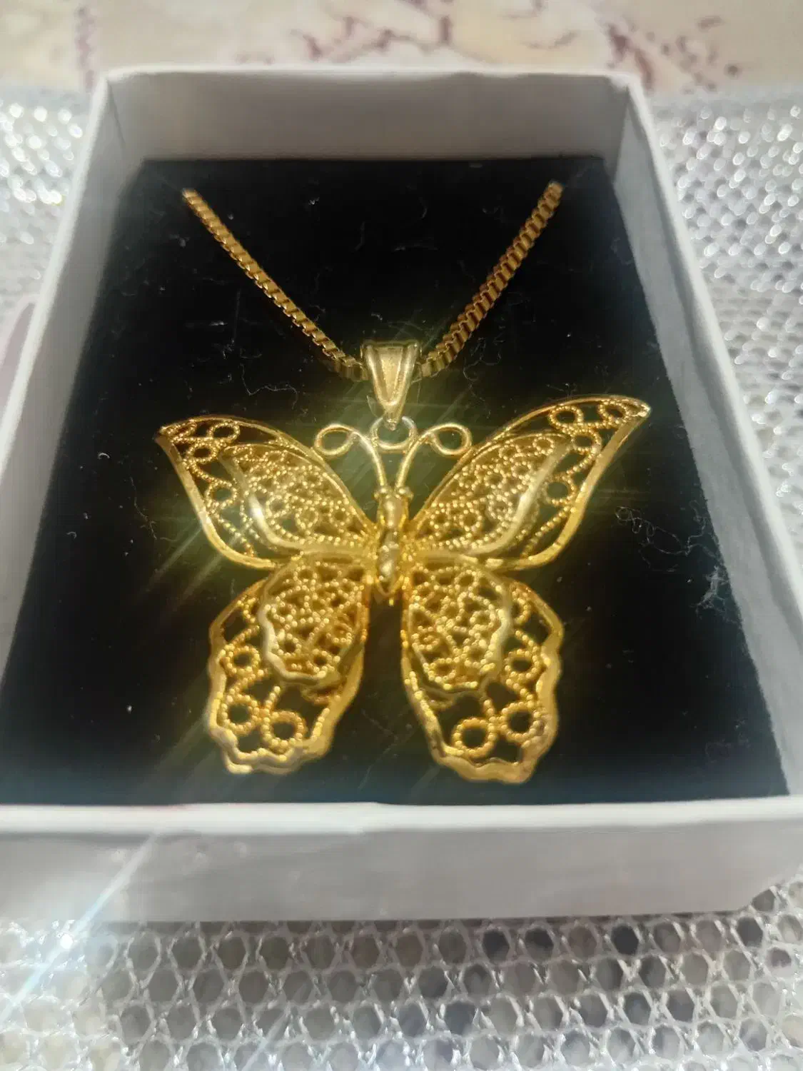 گردنبند باپلاک طرح ژوپینگ طلایی|بدلیجات|کرمانشاه, |دیوار