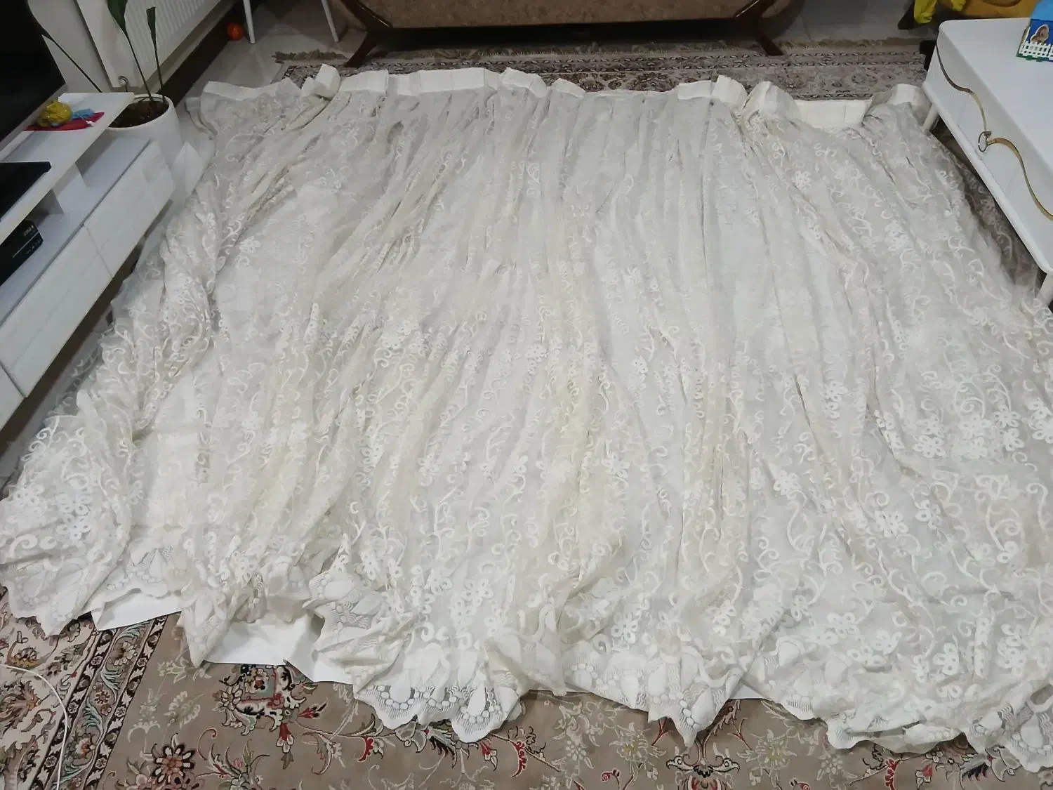 پرده حریر شیک|پرده، رانر، رومیزی|داران, |دیوار