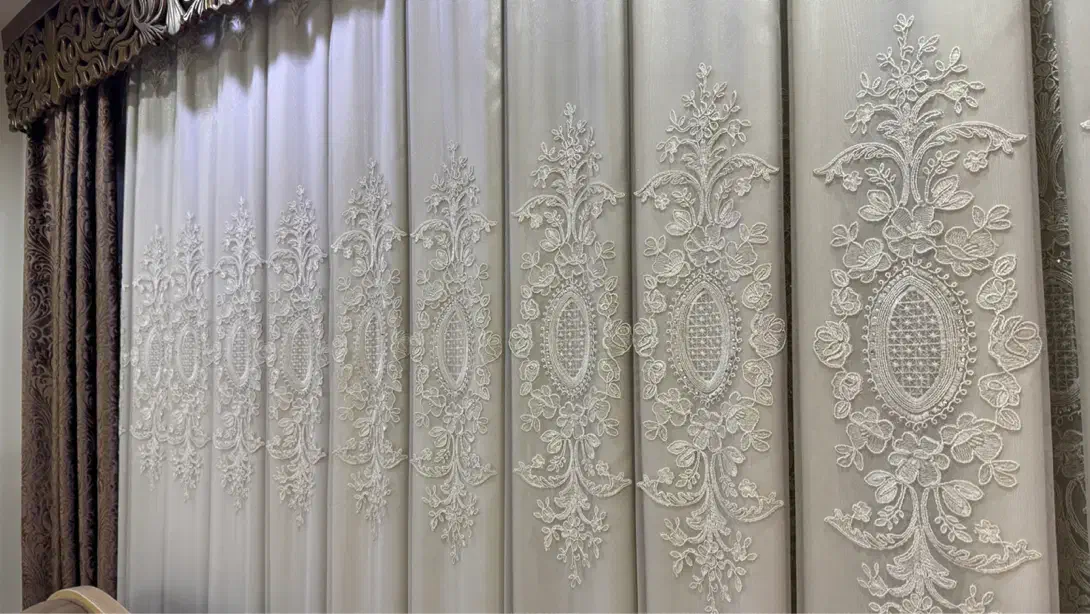 پرده گیپور درجه ۱|پرده، رانر، رومیزی|آمل, |دیوار