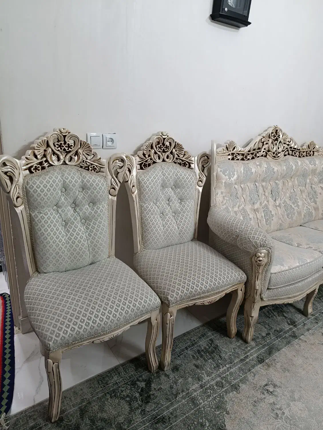 مبل سلطنتی 9 نفره|مبلمان خانگی و میز عسلی|آبیک, |دیوار