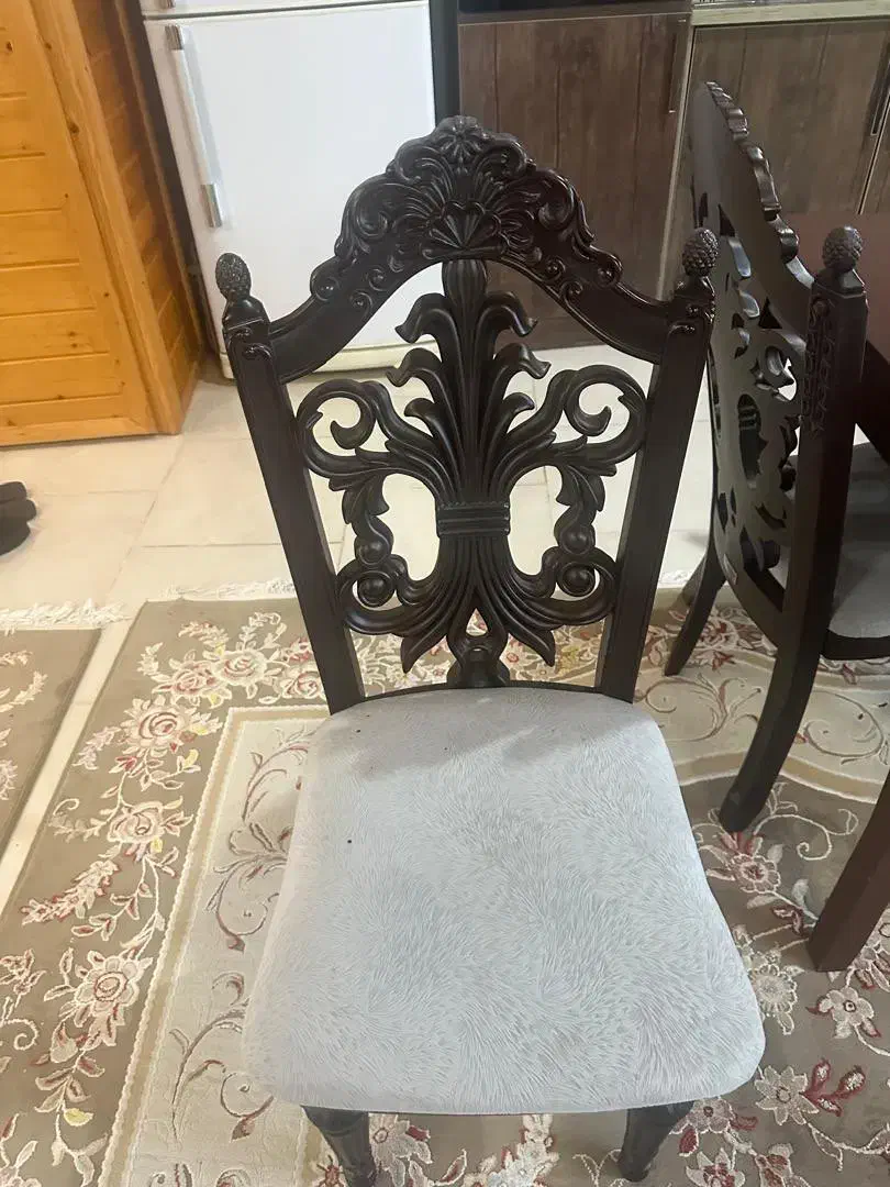 ناهارخوری چهار نفره چوبی|میز و صندلی غذاخوری|شیرود, |دیوار