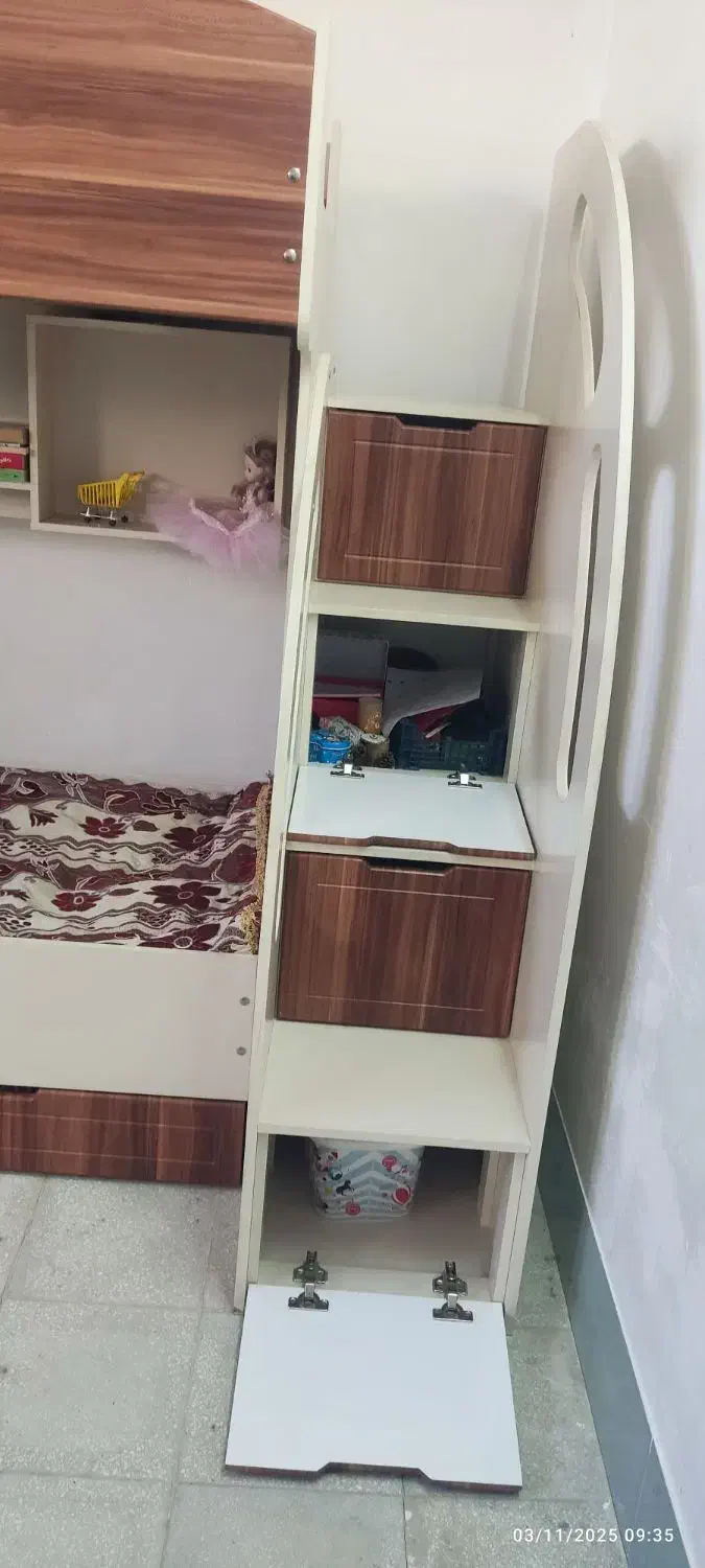 تختخواب دوطبقه کودک ونوجوان|تخت و سرویس خواب|قم, کلهری|دیوار