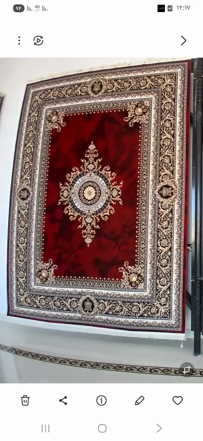 فرش گرد 1.5×۱.۵ تمام اکرلیک|فرش|شاهین‌شهر, مخابرات (شهید بهشتی)|دیوار