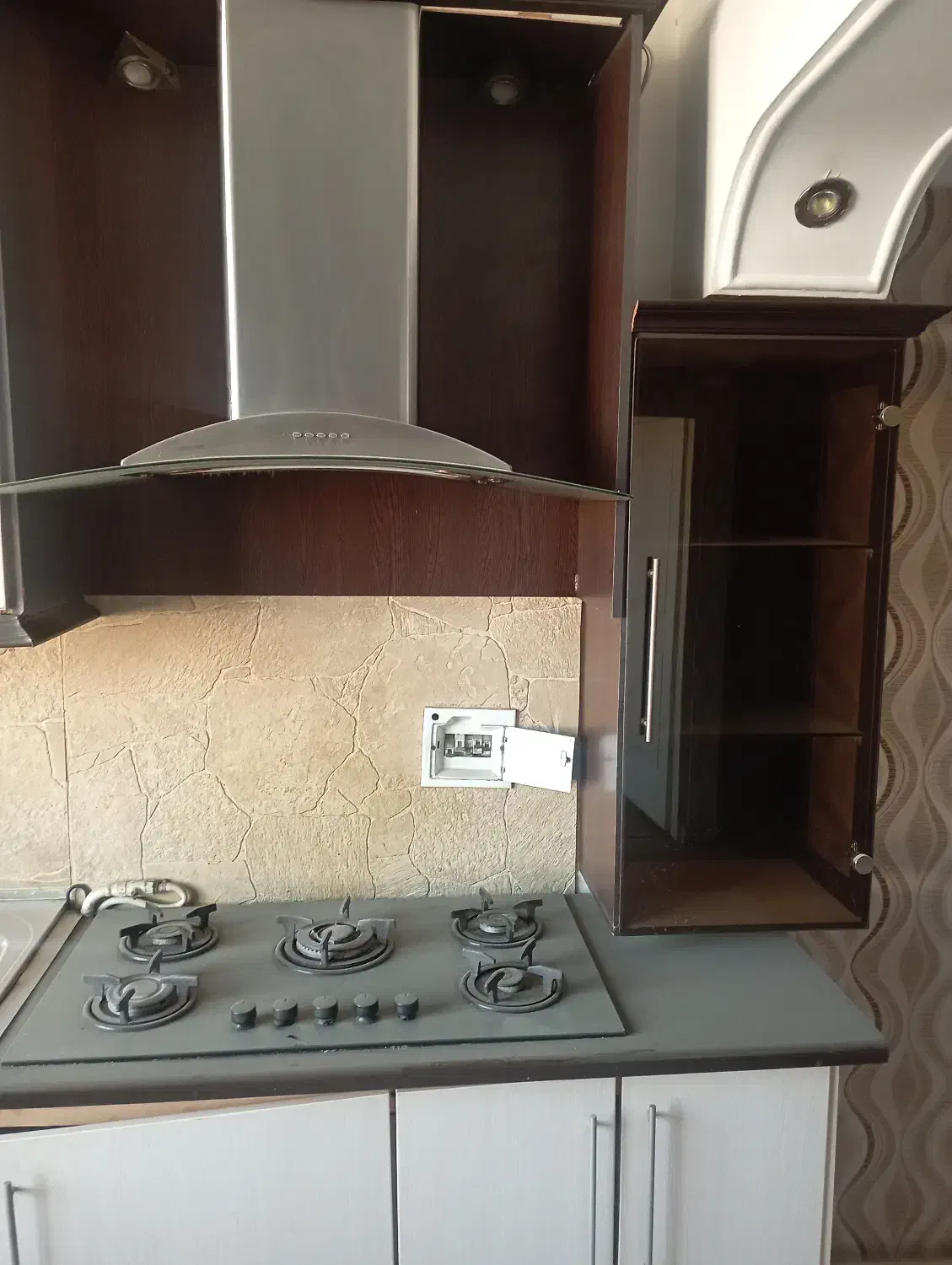 کابینت ام دی اف همراه سینک و هود|آب‌چکان و نظم‌دهنده ظروف|فردیس, خیام شرقی|دیوار